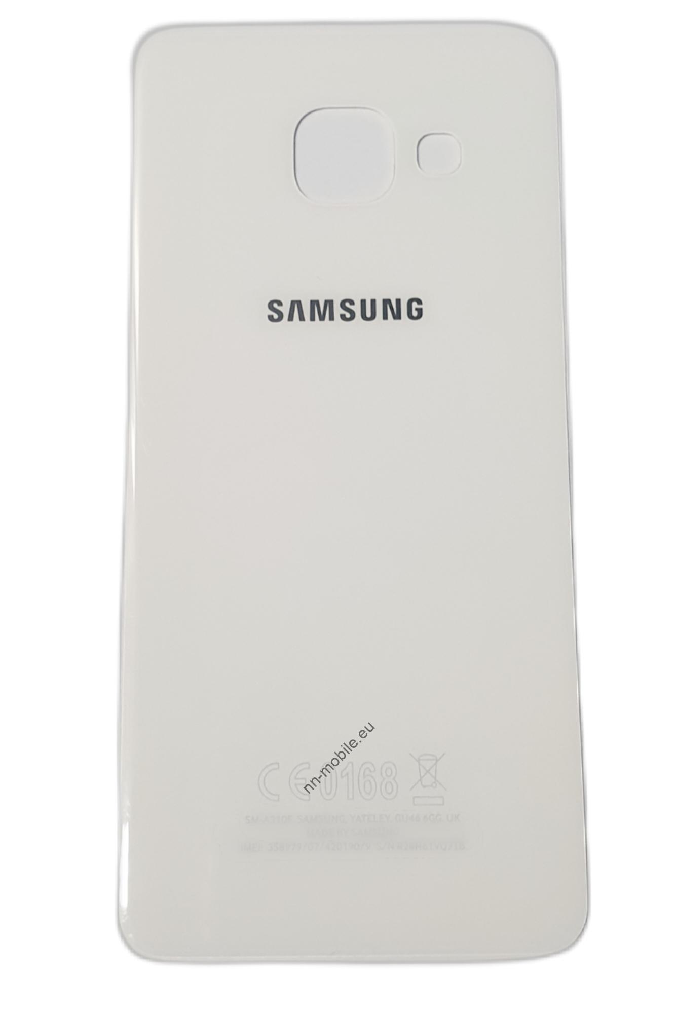 Употребяван заден капак, панел стъкло за SAMSUNG Galaxy A3 (2016) A310F Оригинал / Бял