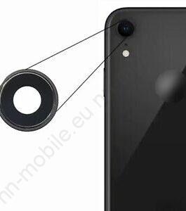 Стъкло за задна камера с ринг iPhone XR / Черен /