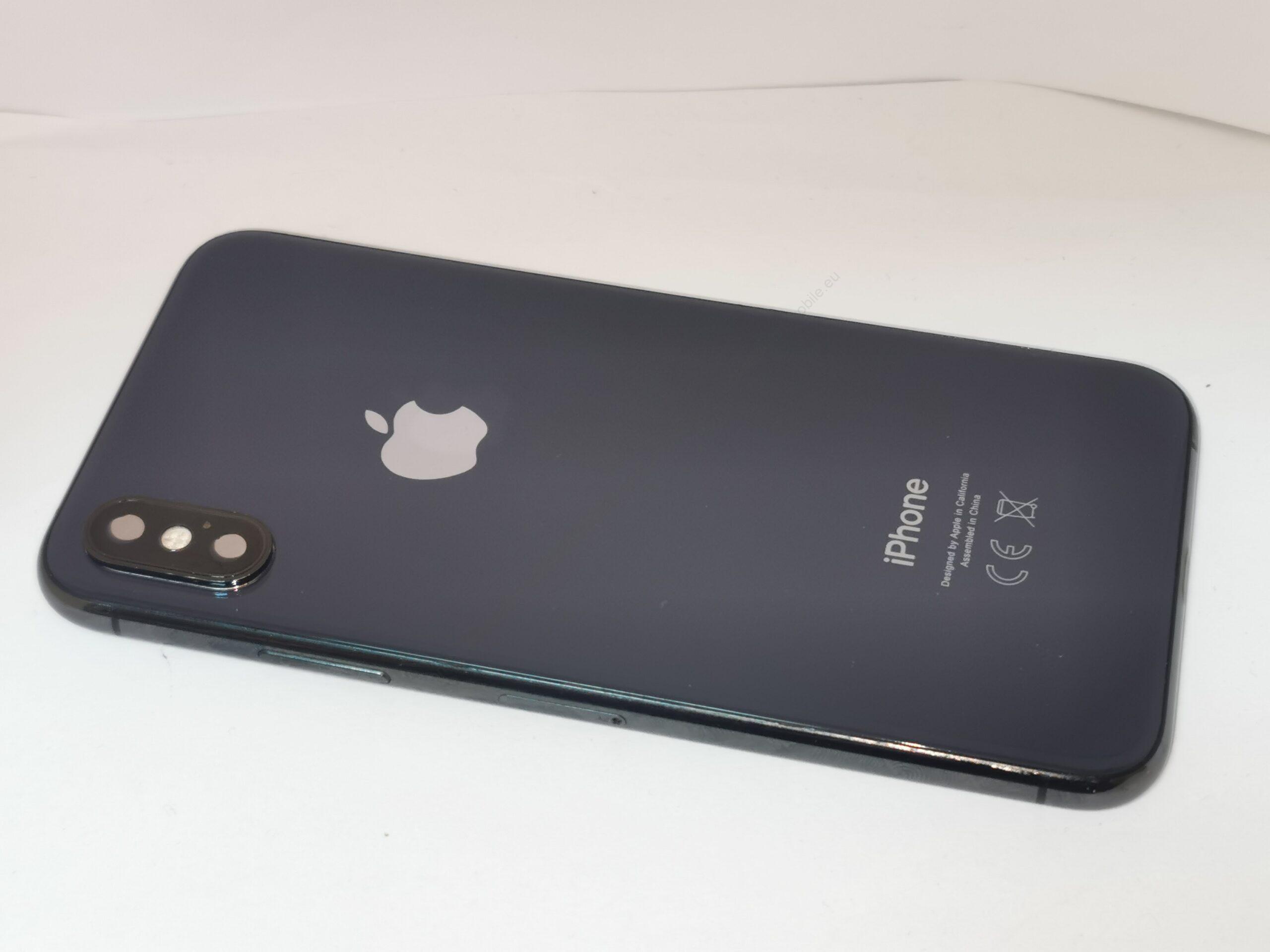 Оригинален употребяван заден капак панел корпус за iPhone XS / Черен - Image 2