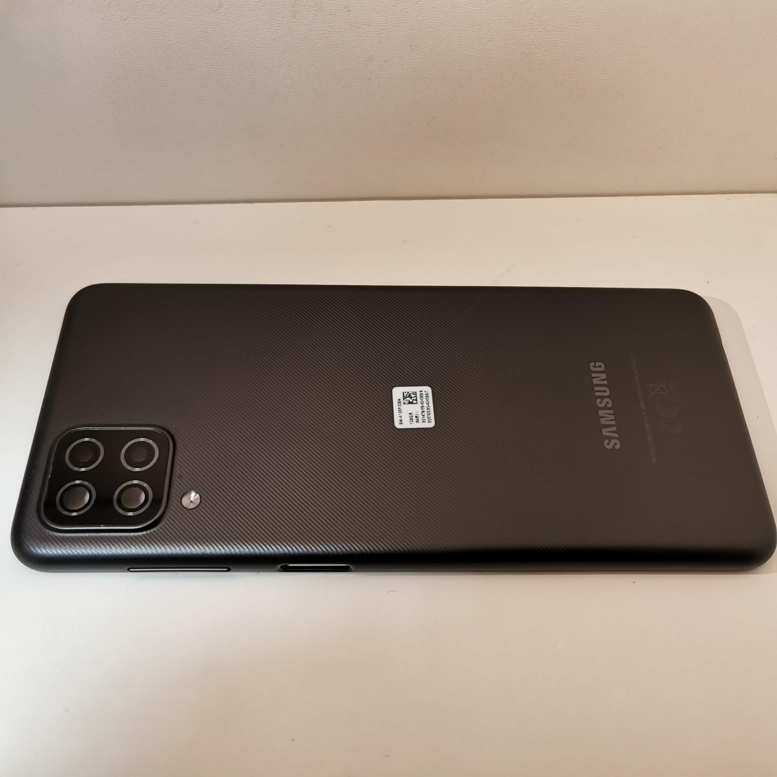 Употребяван оригинален заден капак за Samsung Galaxy A12 / Черен - Image 2