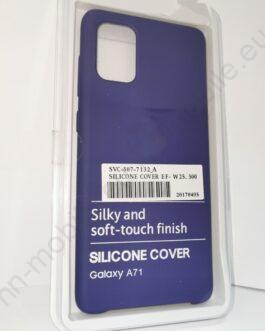 Silicone Cover Силиконов кейс за Samsung Galaxy A71 / тъмносин
