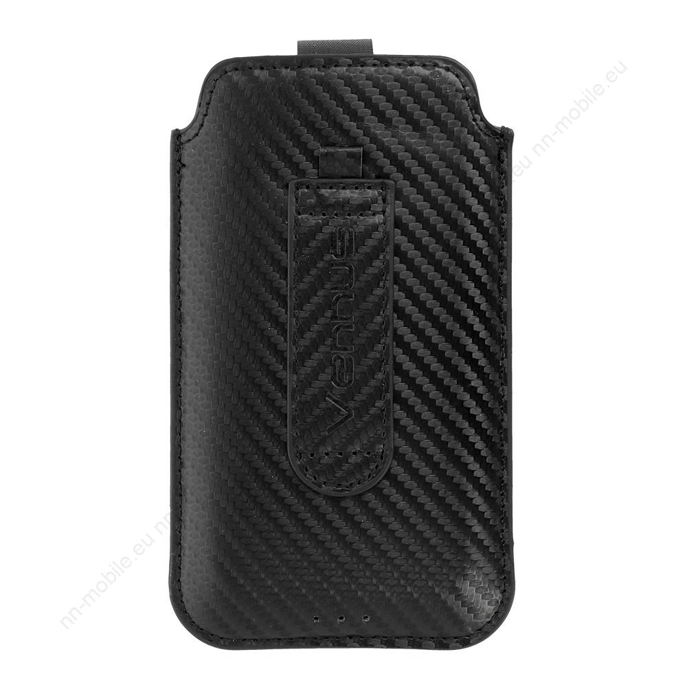 Универсален калъф тип джоб с издърпване за смартфони / Карбон R18 - Image 3