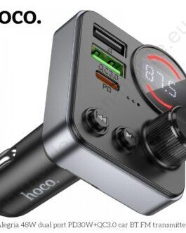 Bluetooth 48W PD FM Трансмитер 2x USB 1xType C / Hoco / MicroSD