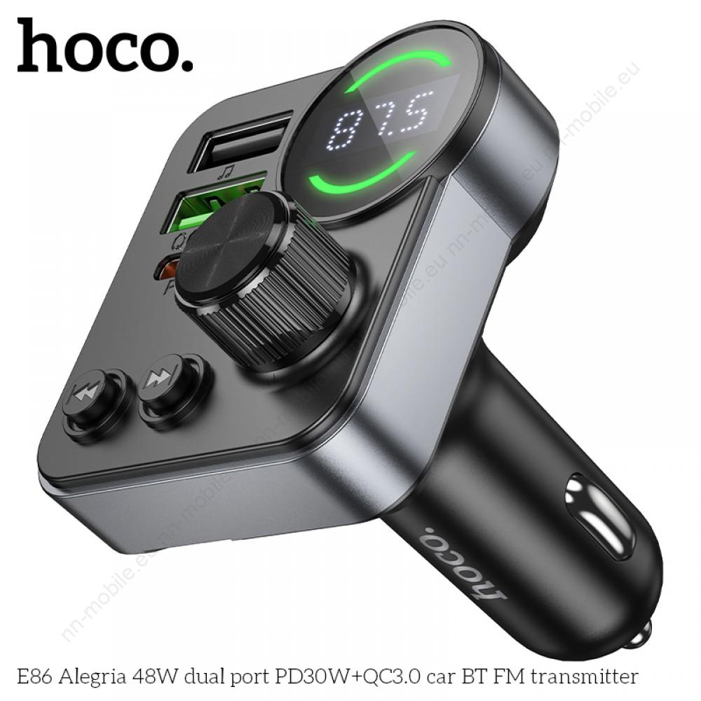 Bluetooth 48W PD FM Трансмитер 2x USB 1xType C / Hoco / MicroSD - Image 2