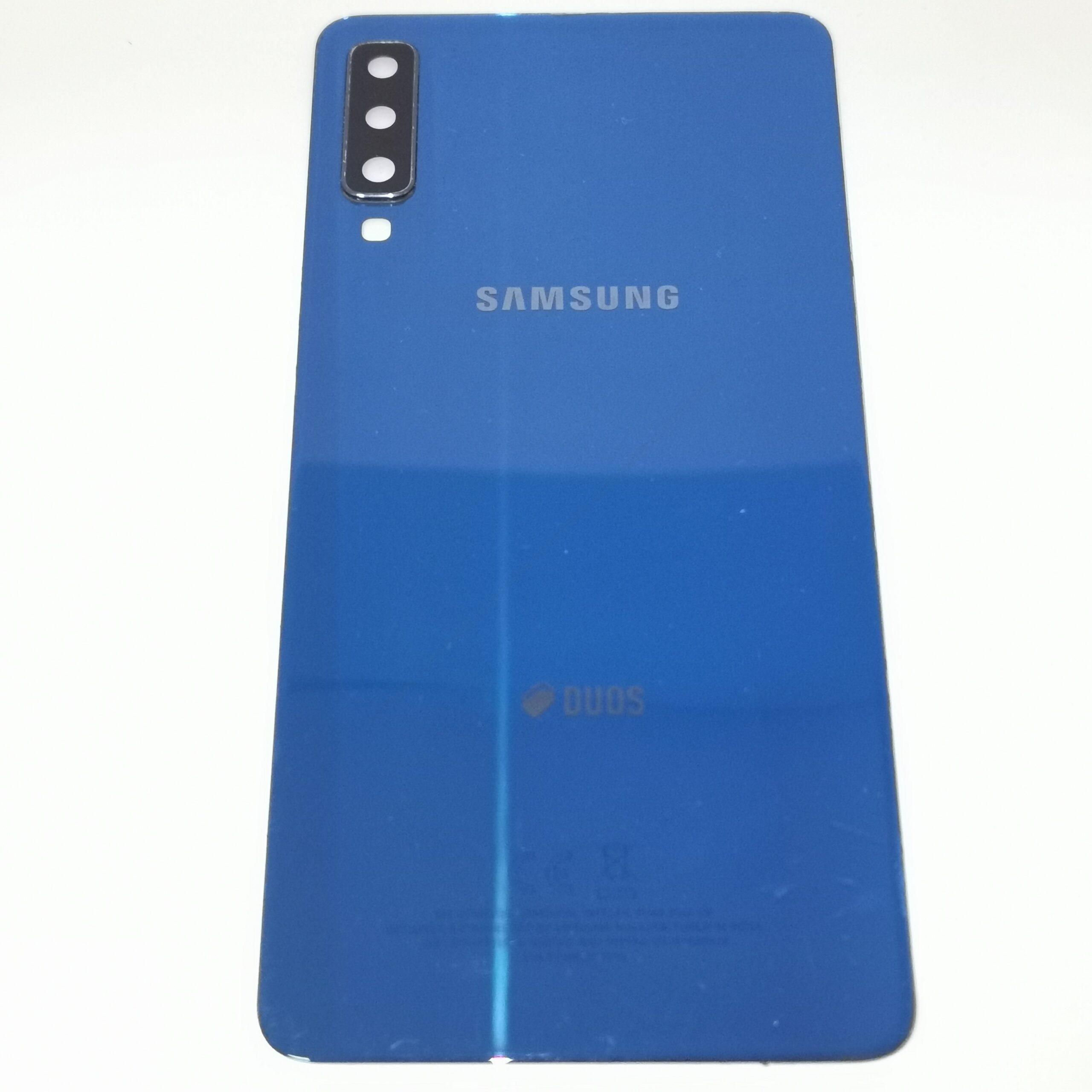 Употребяван заден капак, панел със стъкло камера за Samsung Galaxy A7 2018 / Син
