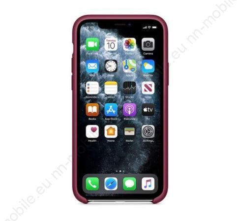Силиконов Кейс Apple за iPhone 11 Pro / Бордо / - Image 4