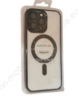 Магнитен MagSafe удароустойчив кейс за iPhone 15 PRO / Черен