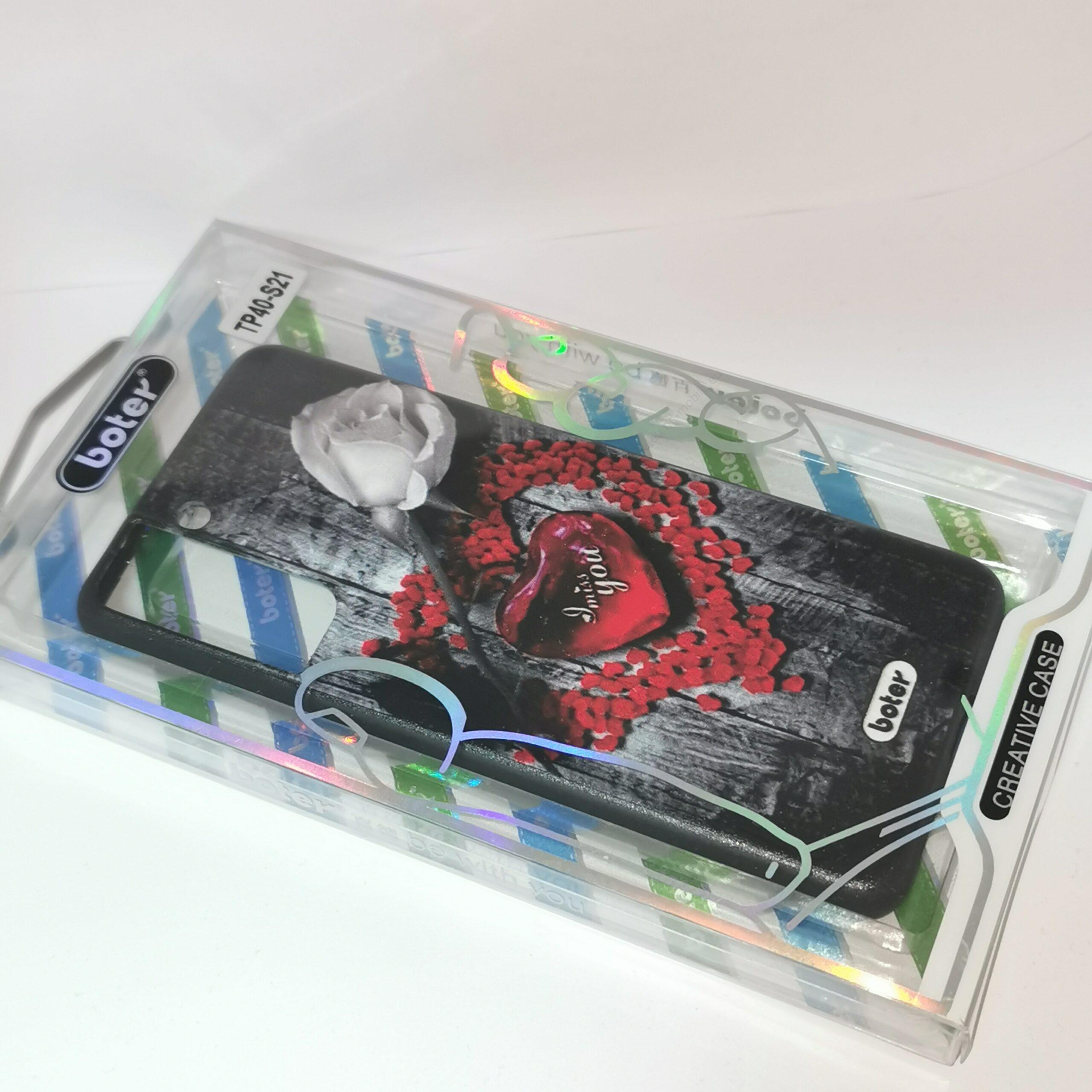 BOTER Кейс с уникален дизайн "Бяла роза" за Samsung Galaxy S21
