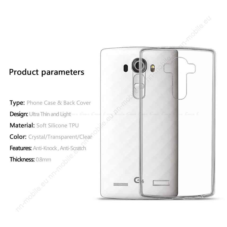 Тънък силиконов кейс за LG G4 Stylus H635 / Прозрачен