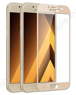 Закален стъклен протектор с рамка Samsung Galaxy A7 2017 / Златен /
