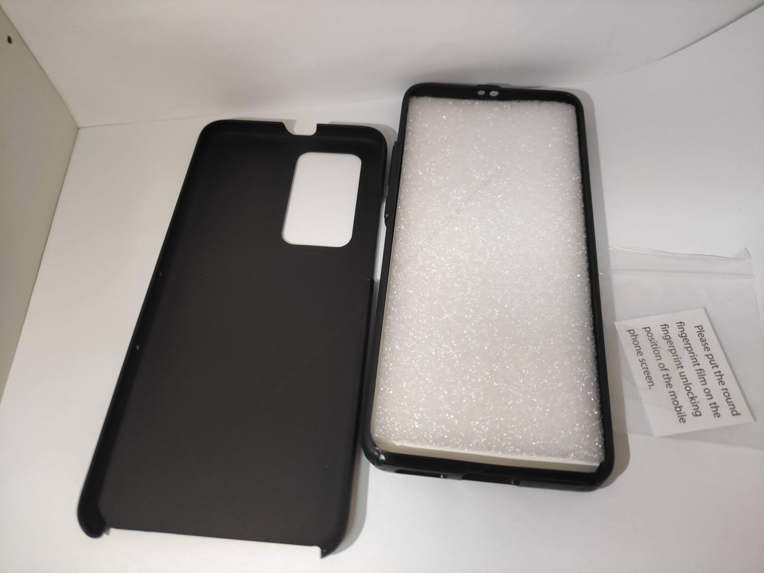 360° 2в1 Пълнопокриващ PVC Кейс за Huawei P40 Pro / Черен / - Image 4