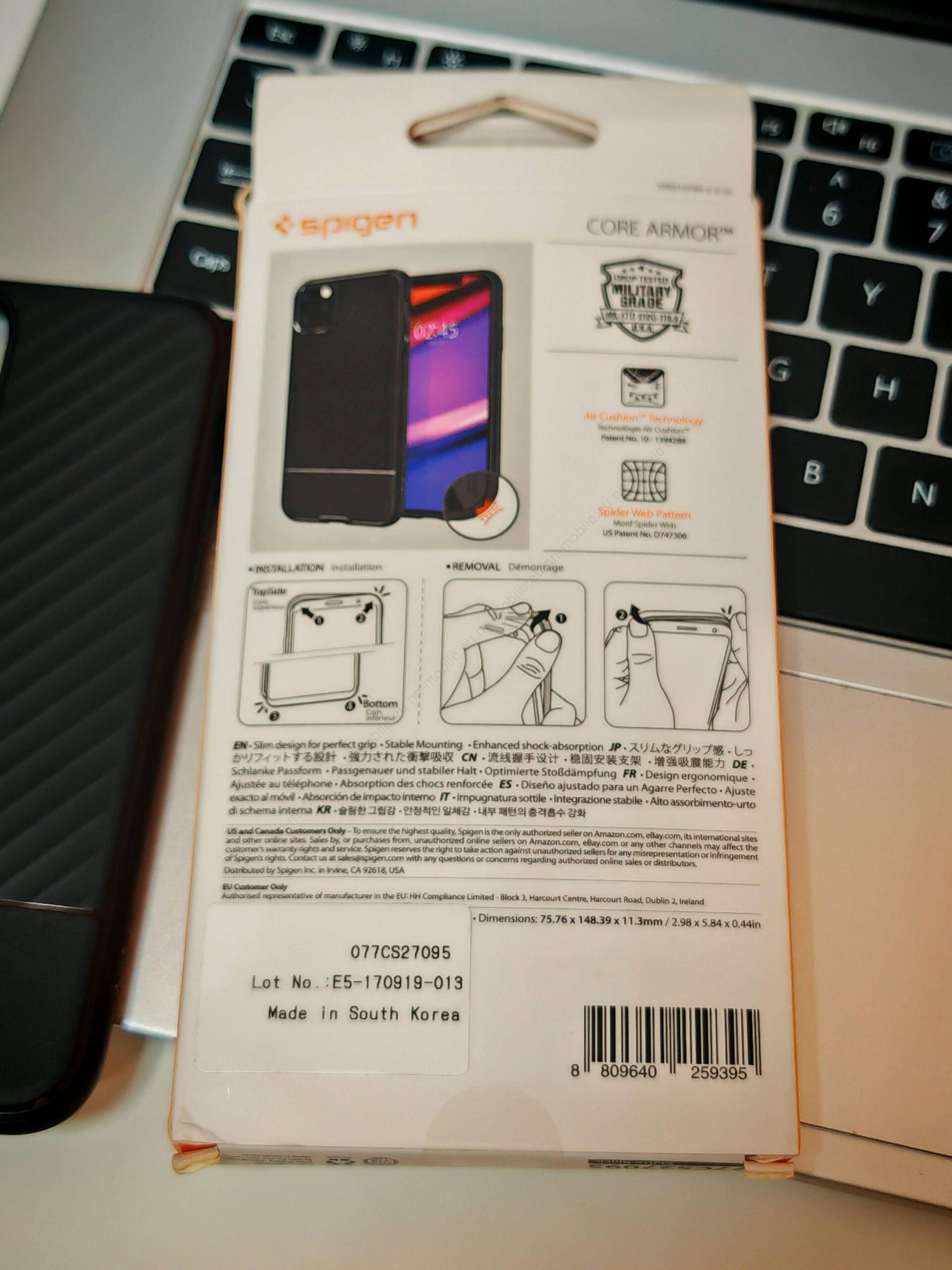 Противоударен Силиконов Калъф за iPhone 11 Pro / Spigen Core Armor Case / Черен / - Image 11
