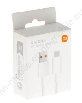 Оригинален USB-C кабел за Xiaomi 6A/120W с бързо зареждане 1м / Бял