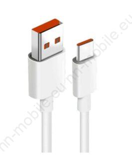 Оригинален USB-C кабел за Xiaomi 6A/120W с бързо зареждане 1м / Бял