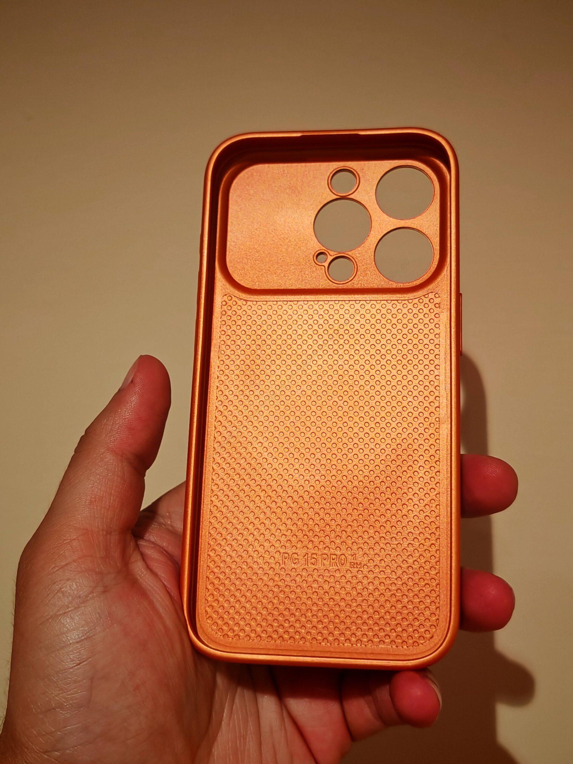 Magsafe кейс твърд гръб и TPU рамка за iPhone 15 Pro / Оранжев // С дизайн на 17 Pro // - Image 5