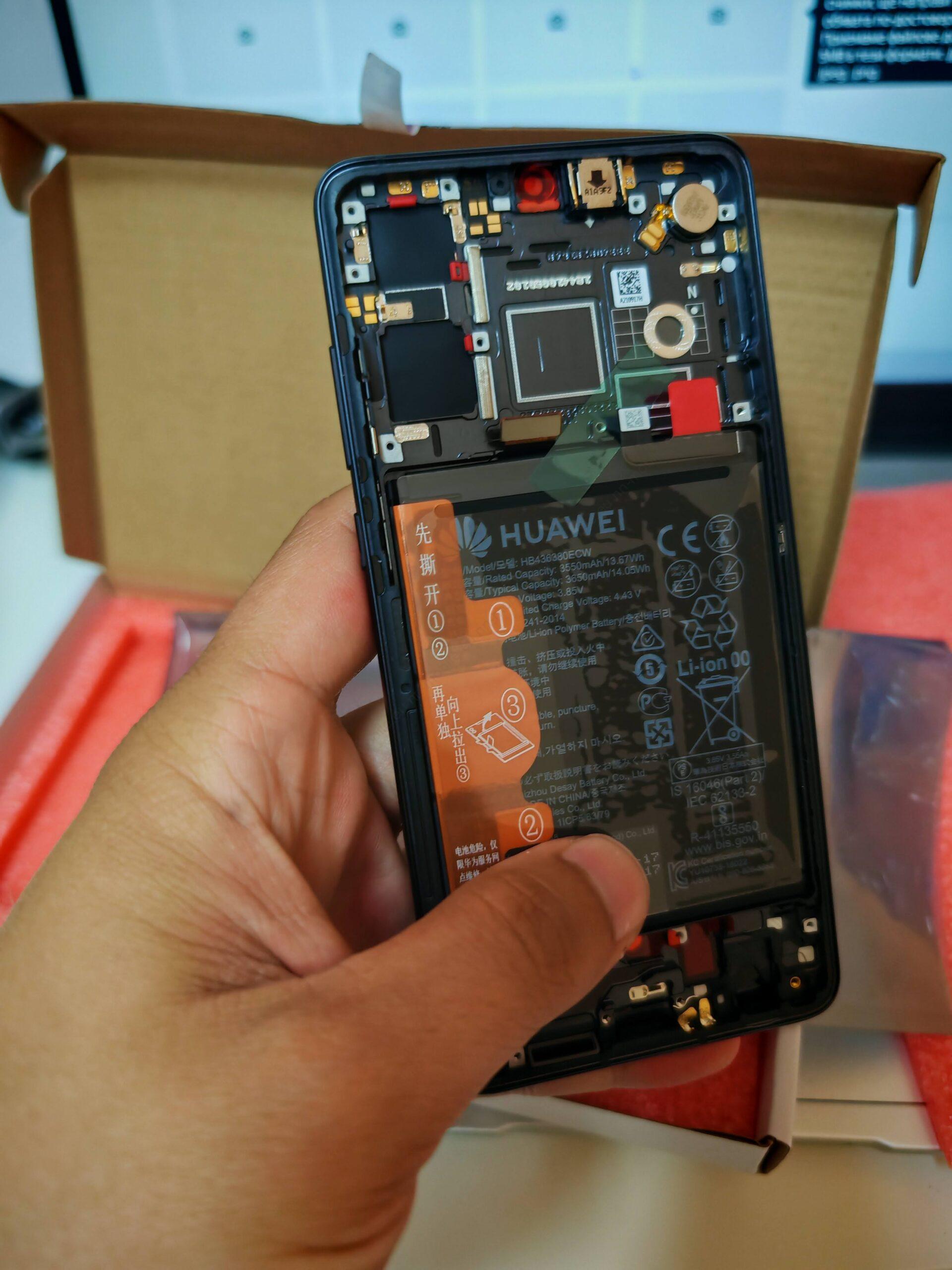Оригинален LCD Дисплей за Huawei P30 ELE-L29, ELE-L09 / Дисплей+Рамка+Батерия / Service pack / Черен - Image 3
