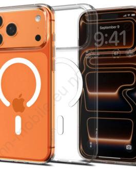 Силиконов TPU калъф с MagSafe за iPhone 17 Pro Max ACS10394 Spigen Liquid Crystal MagSafe Case / Прозрачен / Оригинал /