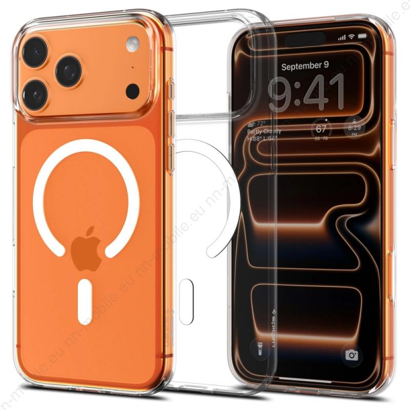 Силиконов TPU калъф с MagSafe за iPhone 17 Pro Max ACS10394 Spigen Liquid Crystal MagSafe Case / Прозрачен / Оригинал /