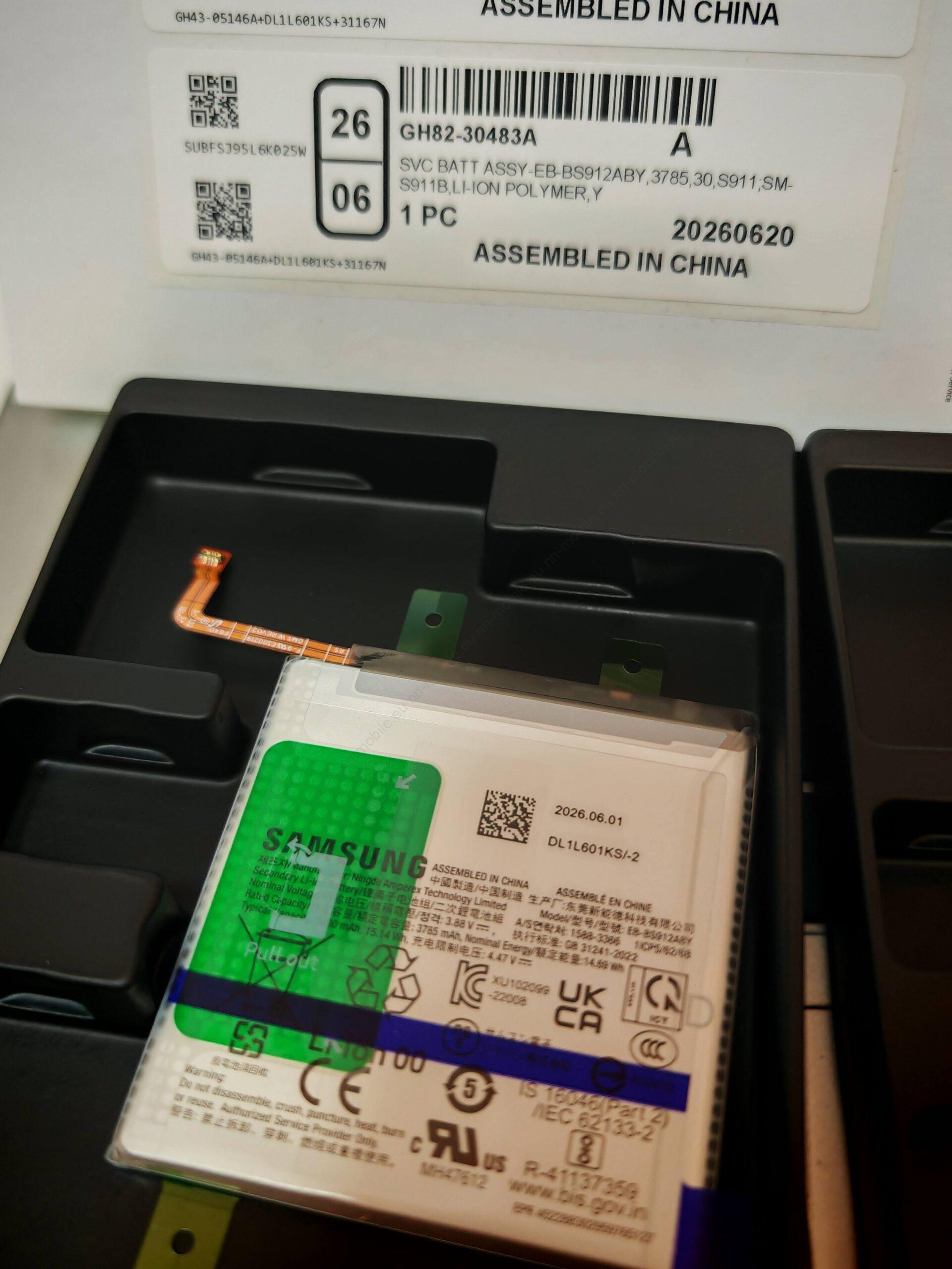 Оригинална Батерия EB-BS912ABY / Service Pack за Samsung Galaxy S23 / SM-S911 / 3785mAh / GH82-30483A / Гаранция / - Image 2